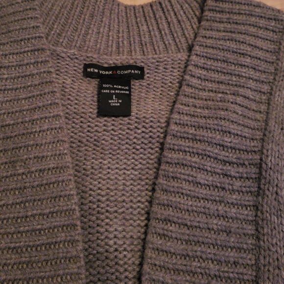 Open sweater with belt - Picture 2 of 4